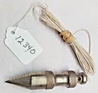 Nickel Plated Plumb Bob  Vintage 4 5 Oz  Carpenters Plumb Bob W  10 Ft  Of Twine