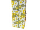 Vintage Tin Saftey Chest Tin Flower Power Green yellow 70s With Key