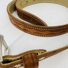 Vintage Western Tooled Leather Hand Made Belt Thick Full Grain Leather 36-45 