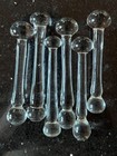 Vintage Set 6 Glass 4 5  Cocktail Muddlers   13 5  Glass Bar Rod Martini Stirrer