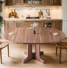 Round Oval Extendable Wood Dining Table For 6 Mesa Comedor Redonda Extensible