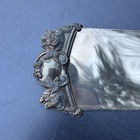 Antique Victorian Ornate Silver Plated Coffin Casket Plate Plaque Oddity