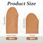 Leather Finger Protector  4 Pairs Leather Thimbles For Hand Sewing  Knitting 