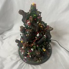 The Danbury Mint Yorkie Christmas Tree Yorkshire Terrier Lighted Works No Star