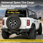 Universal Spare Tire Cargo Basket Storage Carrier For 30  - 40  Tire