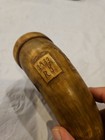 Rare Antique Early Primitive Carved Folk Art Game Powder Horn 6 75 