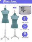 Adjustable Female Mannequin Dress Form 50-63 with Woodenstand For Sewing display