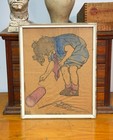 Vintage Suffrage Movement Votes For Women Painting Firecracker Artwork Signed