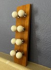 Set Of 8 Vintage White Lucite   Chrome Ball Drawer Pulls Mid Century 1 1 3   