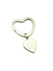 Vintage Tiffany   Co  Sterling Silver Heart Shaped Key Ring   Heart Charm Pouch