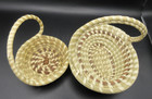 Lot Of 2 Gullah Baskets Dish Hand Made Charleston Sweetgrass