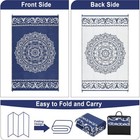 Blue Medallion Outdoor Rugs 8x10 Waterproof Reversible Mats For Patio Clearance
