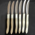 Cutco Steak Knife Set Of 6 White Composite Handles Serrated Stainless Steel 1759