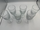 Set Of 6 Vintage French Bistro Absinthe Glasses Heavy Classic    torsade   
