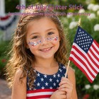 Mysense Patriotic Red White And Blue 08  Glitter Stick