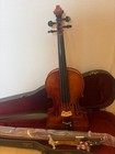 German Mittenwald Handmade 4 4 Violin With Bow   Accessories  Vintage Look
