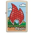 Zippo Video Game  8 Bit  Mario  Yoshi Turtle Flame  One Up  White Matte New Rare