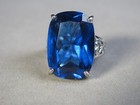 Vintage Sterling Silver Designer Blue Cz Ring 7 7g Size 5 Bbj   j4334
