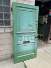   Antique Oak Entry Door With 5 Raised Panels   35 75 X 77 25   Salvage  