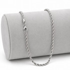 Men   s 5mm Silver Rope Chain Stainless Steel Necklace Hip Hop Jewelry