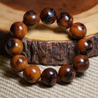 20mm 12 Natural Lightning Strikes Jujube Wood Beads Men Woman Amulet Bracelet