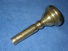Vintage  5 Trombone Mouthpiece - Large Shank - Bare Brass With Castle Engraving
