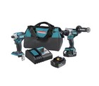 Makita 18v Lxt Lithium-ion Brushless Cordless Combo Kit 2x 5 0 Ah  2-piece  