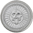 Aztec God Of Death   Mictlantecuhtli - 1 Oz  999 Fine Silver Round