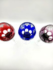 Bohemian Cut To Clear Crystal Wine Goblets Ajka Marsala Grape Blue Red Purple 
