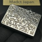 Zippo Oil Lighter 1935 Vintage Model Silver Double-sided Arabesque Replica New