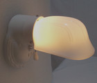 Vtg Porcelain Sconce Pair Antique Light Fixture Wall Ceramic Art Wired Usa  g19