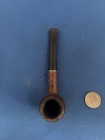 Vtg Billiard Style Estate Tobacco Pipe Virgin Briar Beautiful Grain Long Stem