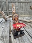  diamond Crown Cigar Store Indian Display  Chief Copper Penny Statue 6    In  new