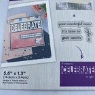 Crafters Companion Celebrate Your Success Word Cut-in Die And Stamp Set New