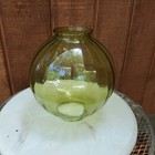 Vintage Hanging Swag Green Glass Lamp