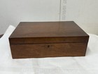 Antique Walnut Document Valuables Sewing Box 1880s Country