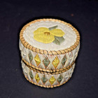 Fancy Porcupine Quill Box Basket Delia Beboning Native First Nation Manitoulin