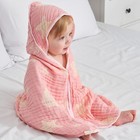 Ultra-soft Muslin Baby Hooded Towel - Inches  Ideal For Bath   Beach 