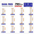 795pcs Nylon Round Spacer Non-threaded Plastic Standoff Hardware Assortment Kit