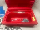 Vtg 1970s Era  A  C  Gilbert Erector Set In Red Plastic Case Lots Of Pieces