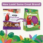 Zupreem Pure Fun Large Parrot Food Mix Enrichment Bird Food Fruit  Vegetables