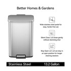 13 2 Gallon Stainless Steel Step Kitchen Trash Can With Soft-close Lid  - H258