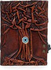 Vintage Hocus Pocus Book Of Tree Spells Leather Journal Evil Eye Book Diary 5x7 