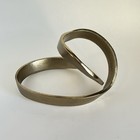 Metal Gold Colored Iron Ribbon Knot Art Sculpture Mid Century Modern