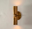 2 Light Mini Handmade Vintage Wall Mid Century Modern Raw Brass Sputnik Light