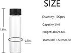 5ml Clear Small Glass Vials 100pcs With Screw Caps 100pcs 