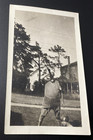 1910s Big Man Chugging Drink Beverage Beer Alcohol Outside Original Photo P20j27