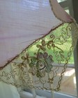 Lot Of 4 Antique French Ladies Delicate Hankies  Silk Crepe Smallest Painted