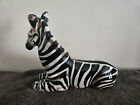 Beautiful  Vintage Mcm Italian Art Pottery Zebra