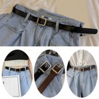 Waist Belt Pu Leather Jeans Belt Alloy Buckle Decorative Waistband Simple Solid